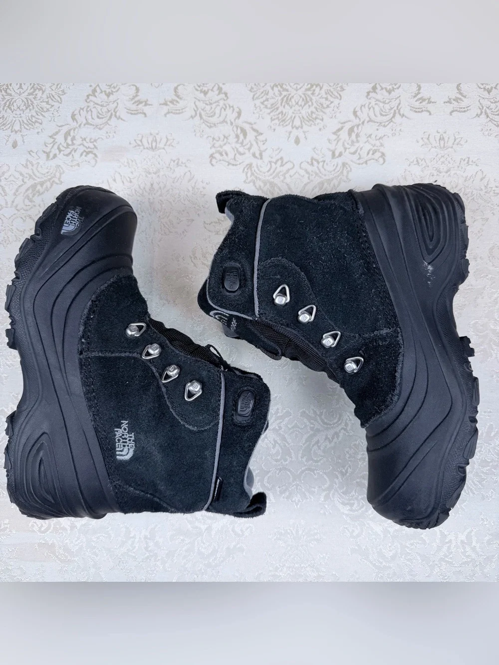 The North Face Kids Black Suede Winter Boots, 4